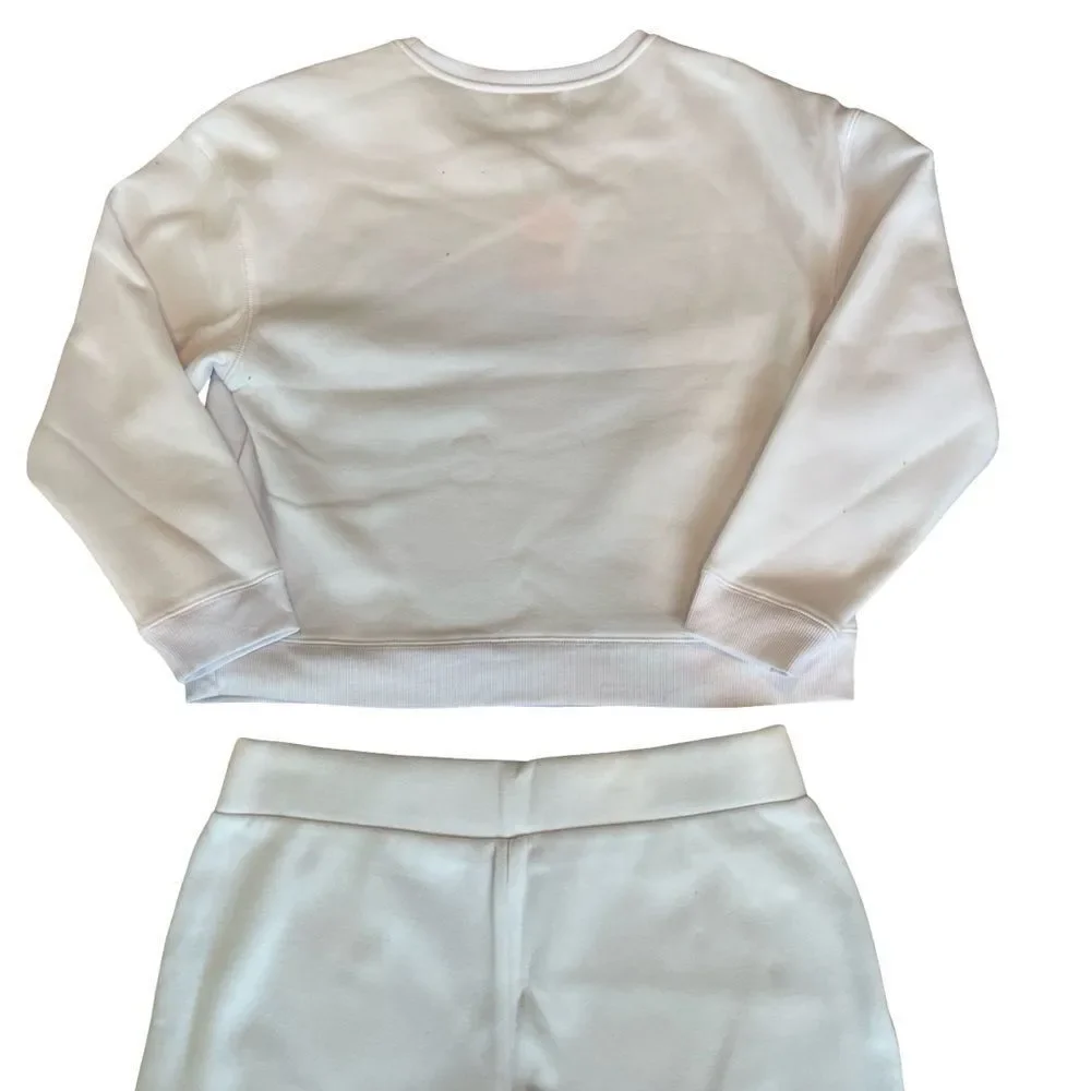 Juicy Couture Two piece fleece short set. Long sleeve with Juicy Logo